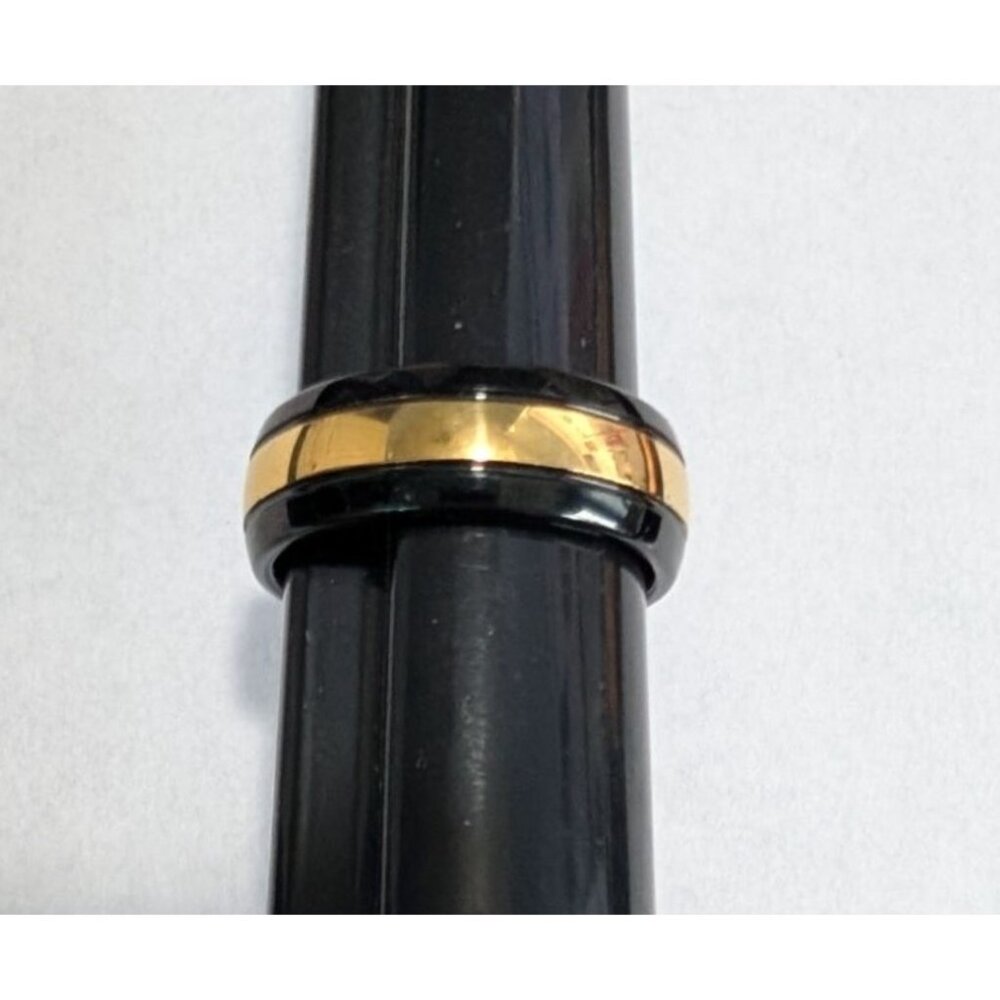 Black Gold Tungsten Carbide Ring Size 9.5 by Spikes - Picture 12 of 16